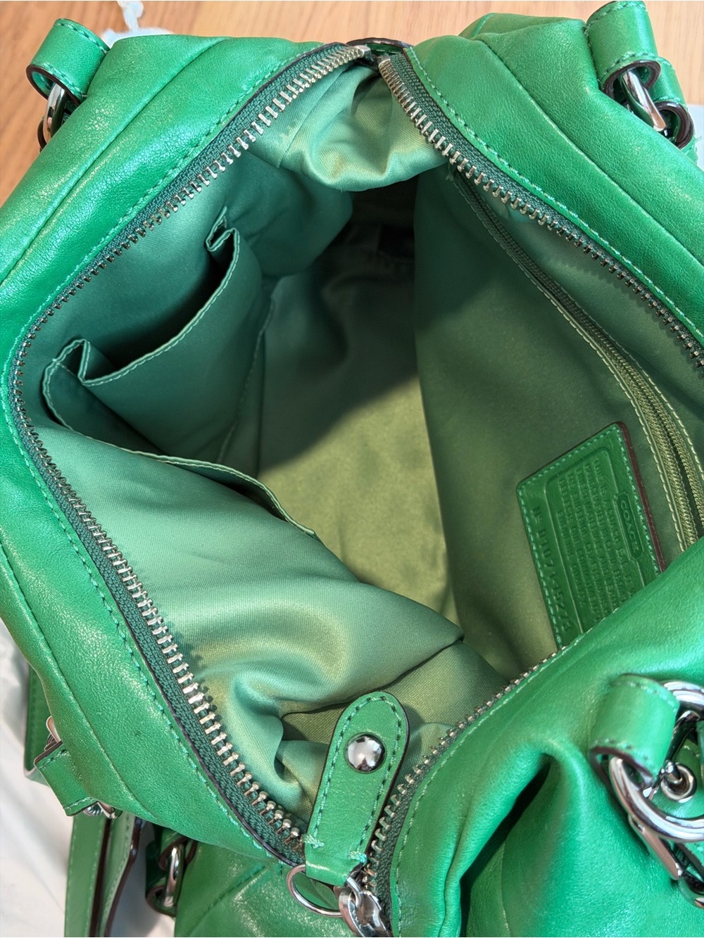 Coach Green Leather Crossbody Bag - Picture 11 of 11
